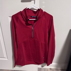 Cutter & Buck Red Quarter-Zip Pullover Large